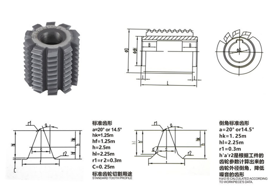 Coating Carbide Gear Hob Untuk Pemotongan Spiral Bevel Gear